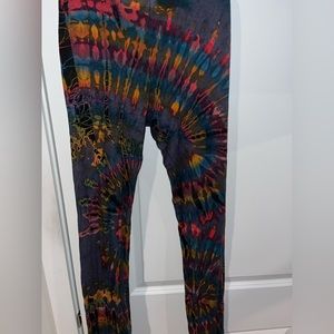 Tucan Tango Rainbow Hand-Dyed / Tie Dye One of a Kind Leggings - Size XXL